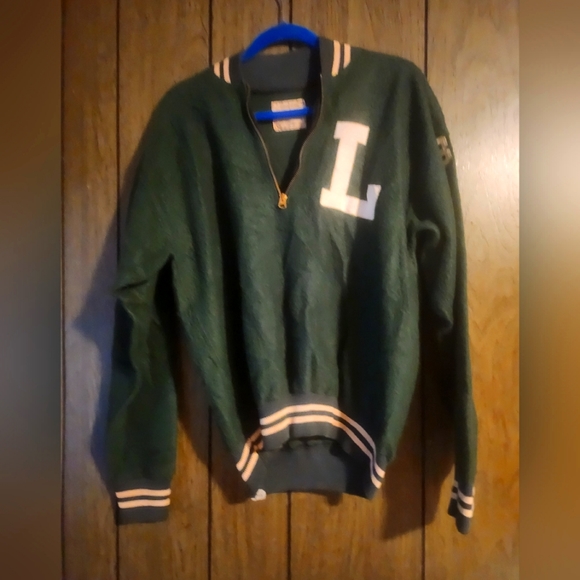 Vintage Champion Knitwear Fleece Pullover Varsity Jacket 60s 70s